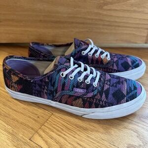 Vans Era Woven Plaid Aztec Multicolor Shoes Men 8 Women 9.5 Off Wall Canvas